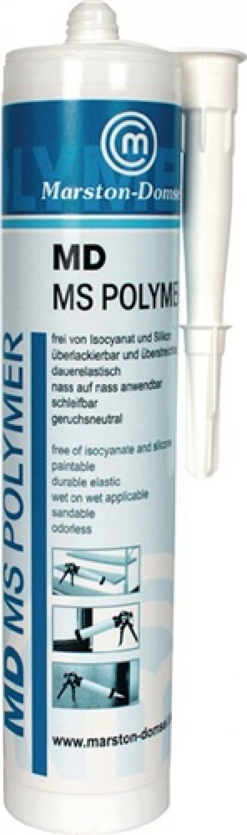 Kleb- u.Dichtstoff MD-MS Polymer weiß 440g