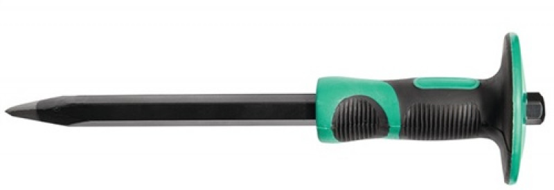 Spitzmeißel L.300mm Stahlstärke 18mm m.Handschutz Spitzmeißel L.300mm Stahlstärke 18mm m.Handschutz