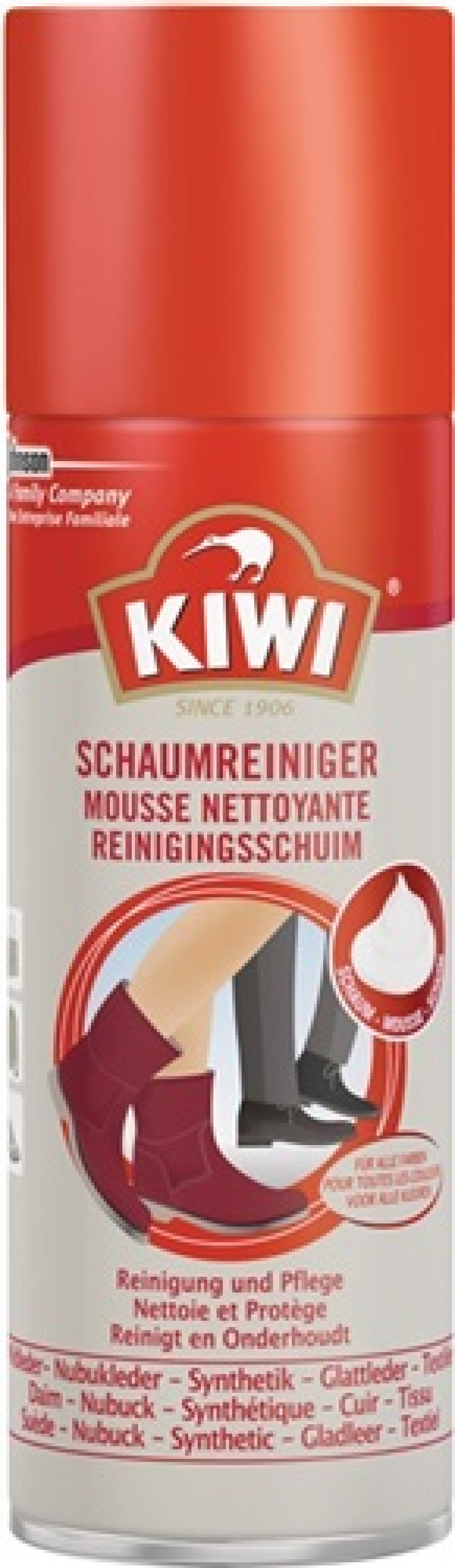 Schaumreiniger KIWI 200 ml f. alle Farben f. Leder/Synthetik/Textilien KIWI