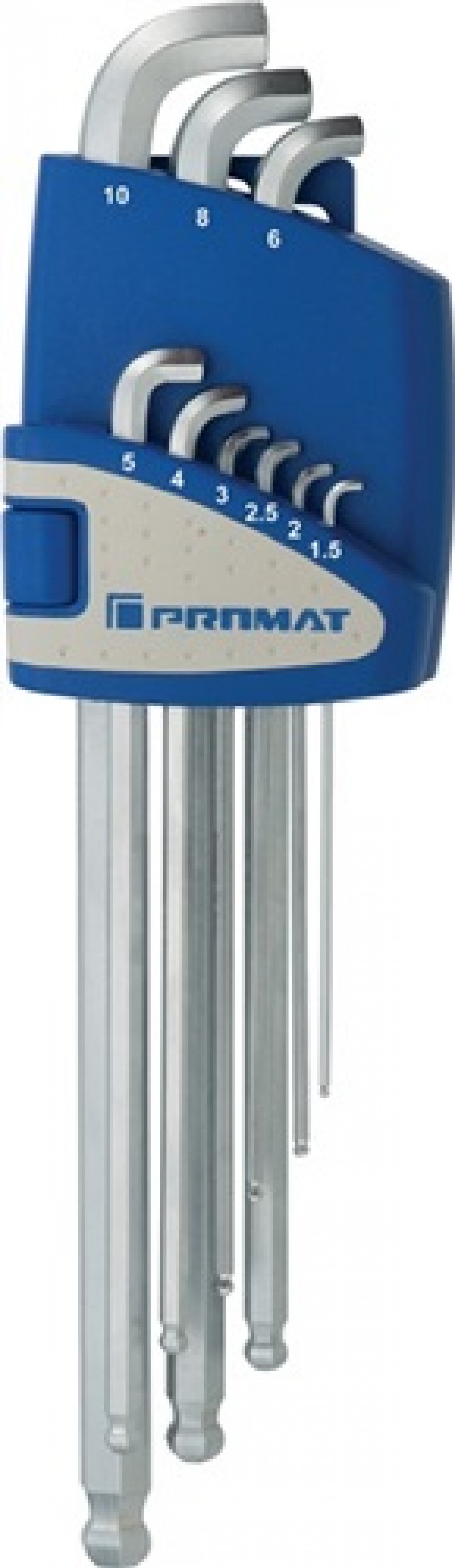 Winkelschraubendr.-S.9tlg.6KT SW1,5-10mm Kugelk. extrakurz S2-Stahl i.Ku.H.PROMA Winkelschraubendr.-S.9tlg.6KT SW1,5-10mm Kugelk. extrakurz S2-Stahl i.Ku.H.PROMA