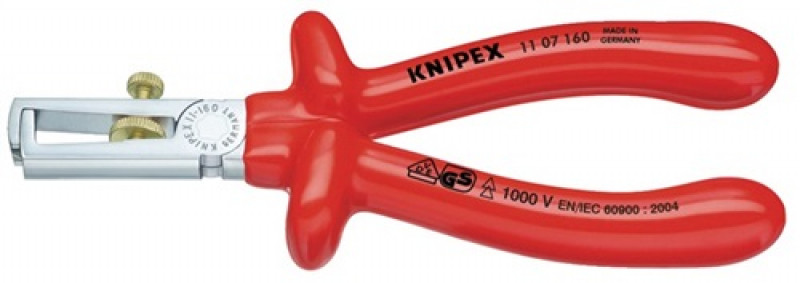 Abisolierzange L.160mm VDE verchr.tauchisol.m.Öffnungsfeder KNIPEX Abisolierzange L.160mm VDE verchr.tauchisol.m.Öffnungsfeder KNIPEX