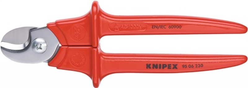 Kabelschere VDE L.230mm max.70mm2 pol. m.2Komp.-Hüllen KNIPEX m.Abgleitschutz Kabelschere VDE L.230mm max.70mm2 pol. m.2Komp.-Hüllen KNIPEX m.Abgleitschutz