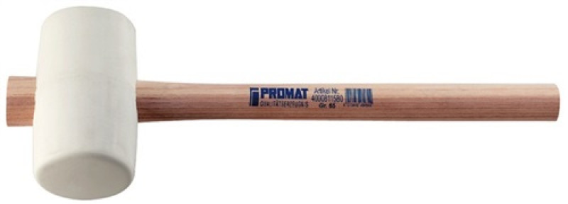 Gummihammer Kopf-D.90mm Kopf-L.139mm weiß Esche 70 Shore A flache Bahn PROMAT Gummihammer Kopf-D.90mm Kopf-L.139mm weiß Esche 70 Shore A flache Bahn PROMAT