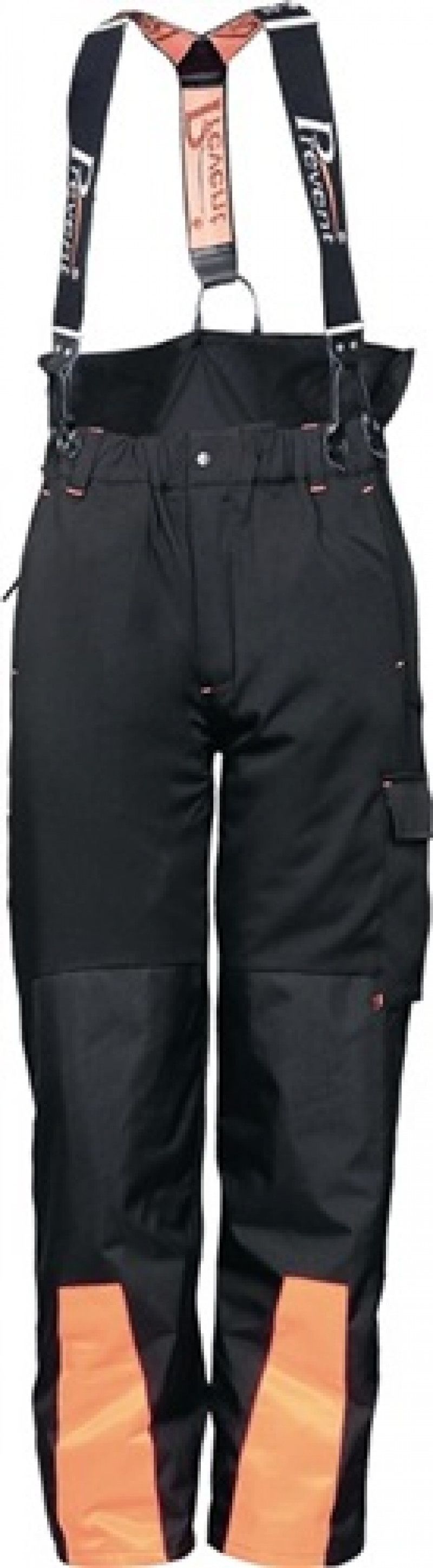 Forstschutz-Softshell Bundhose Gr. XXXL schwarz/orange 96% PES/4% EL