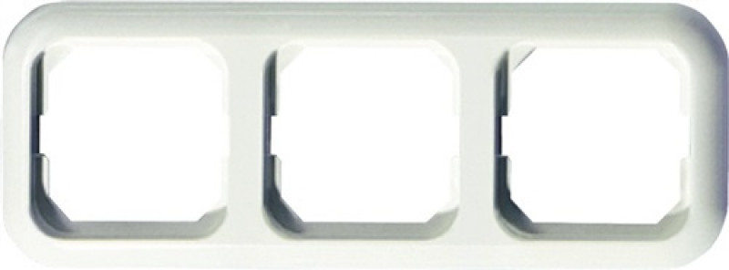Abdeckrahmen 3-f.82mm reinweiß (ähnl.RAL 9010) f.Senk-/Waagerecht Abdeckrahmen 3-f.82mm reinweiß (ähnl.RAL 9010) f.Senk-/Waagerecht