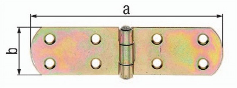 Kistenband H.175mm B.geöffnet 35mm S.2mm STA galv.gelb verz.GAH
