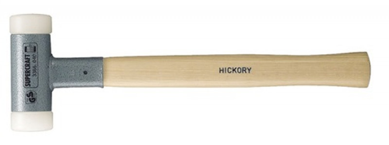 Schonhammer SUPERCRAFT Kopf-D.30mm Hickory rückschlagfrei hart Nyl. weiß HALDER Schonhammer SUPERCRAFT Kopf-D.30mm Hickory rückschlagfrei hart Nyl. weiß HALDER