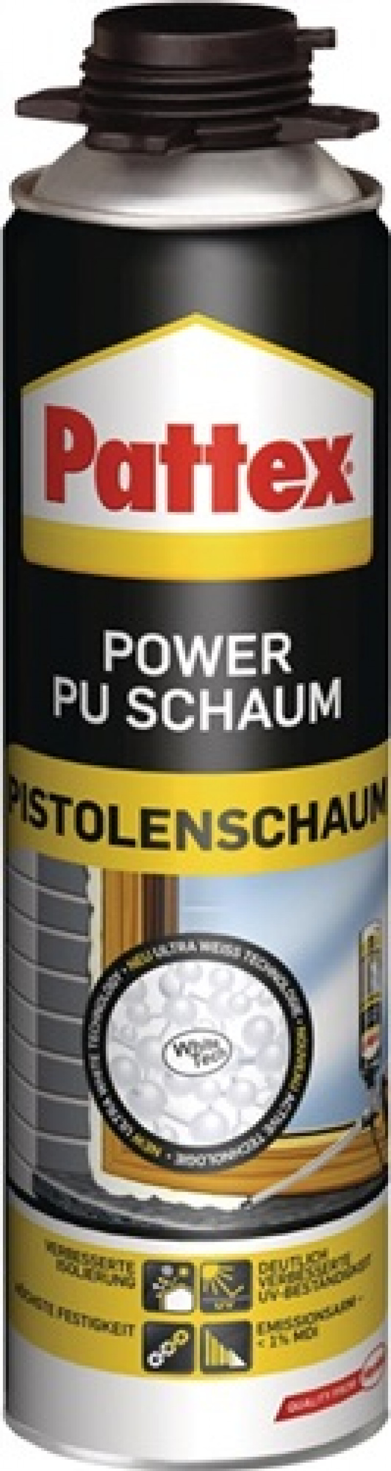 1K-Montageschaum Power Univ.PUS50 500 ml B2 weiß m.Einweghandschuhe Dose PATTEX 1K-Montageschaum Power Univ.PUS50 500 ml B2 weiß m.Einweghandschuhe Dose PATTEX