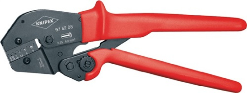 Aderendhülsencrimpzange L.250mm 0,5-6mm2 (AWG23-10) KNIPEX m.Ku.-Hüllen Aderendhülsencrimpzange L.250mm 0,5-6mm2 (AWG23-10) KNIPEX m.Ku.-Hüllen