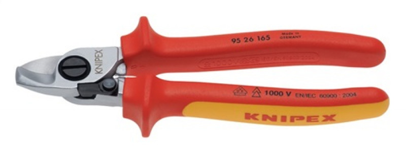 Kabelschere L.165mm mit Öffnungsfeder VDE isoliert 2-K.Griff Knipex Kabelschere L.165mm mit Öffnungsfeder VDE isoliert 2-K.Griff Knipex