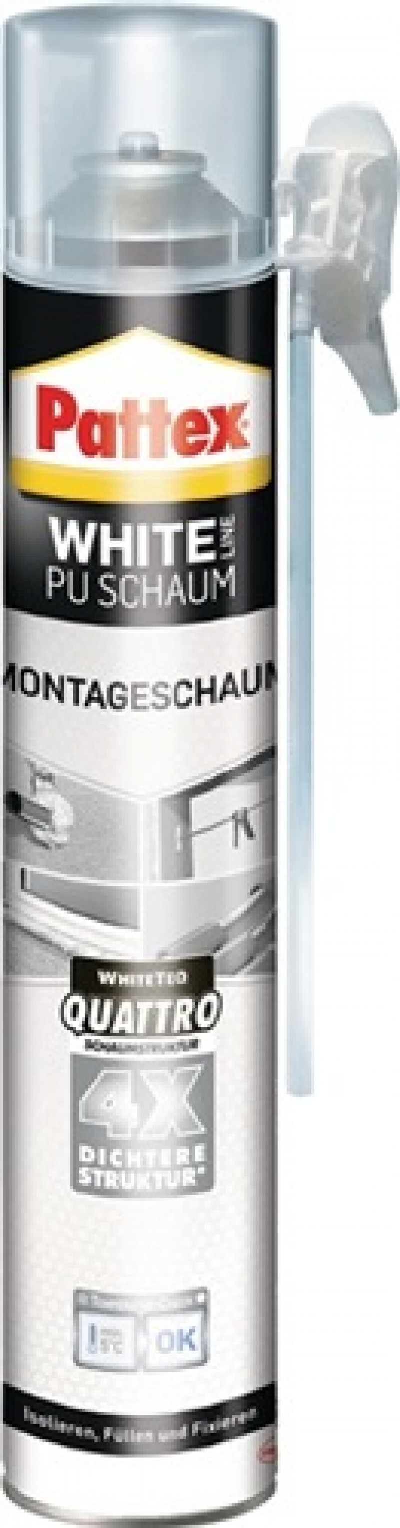 1K-Montageschaum White Line PUW75 750 ml B2 weiß m.Einweghandschuhe Dose PATTEX 1K-Montageschaum White Line PUW75 750 ml B2 weiß m.Einweghandschuhe Dose PATTEX