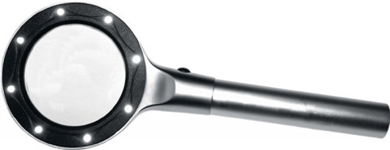 Leselupe m.Beleuchtung 2,5-fach Linsen-D. 70mm m.8 LEDs PROMAT Leselupe m.Beleuchtung 2,5-fach Linsen-D. 70mm m.8 LEDs PROMAT