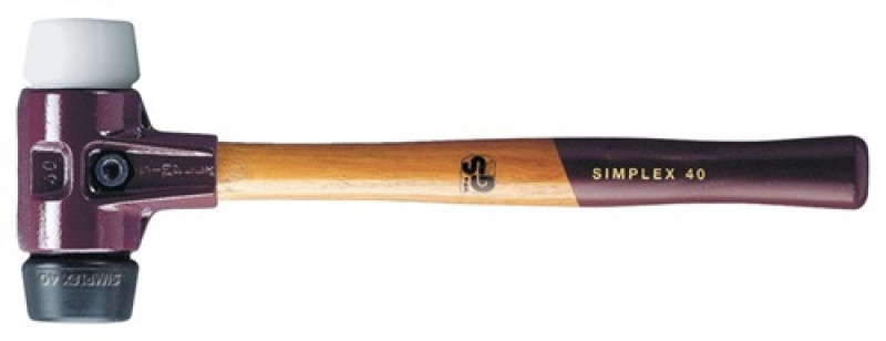 Schonhammer SIMPLEX L.330mm Kopf-D.40mm mittelh.HO Gum.schwarz/Superplast. weiß Schonhammer SIMPLEX L.330mm Kopf-D.40mm mittelh.HO Gum.schwarz/Superplast. weiß