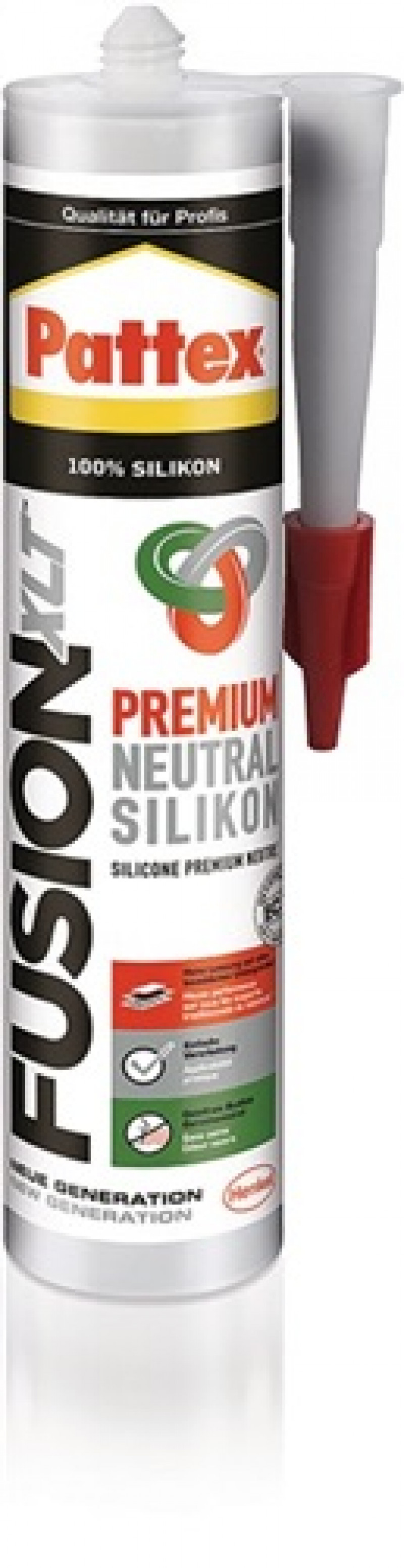 Neutralsilikon Fusion XLT schwarz 300 ml Kartusche PATTEX Neutralsilikon Fusion XLT schwarz 300 ml Kartusche PATTEX