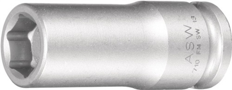 Kraftschraubereinsatz 3/8 Zoll SW 13 mm 6-KT. L. 55 mm m. federndem Magnet ASW Kraftschraubereinsatz 3/8 Zoll SW 13 mm 6-KT. L. 55 mm m. federndem Magnet ASW