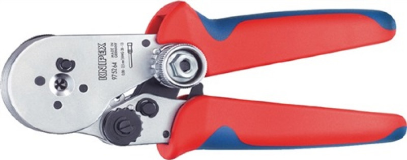 Vierdornpresszange L.180m Arbeitsbereich 0,08-2,5mm Kopf vernickelt KNIPEX