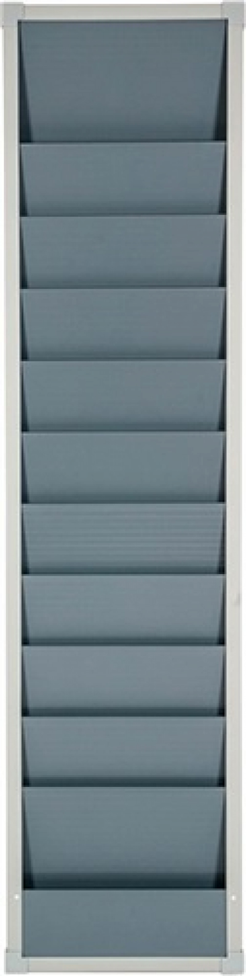 Werkstattplaner H1282xB315xT76mm grau 1-reihig