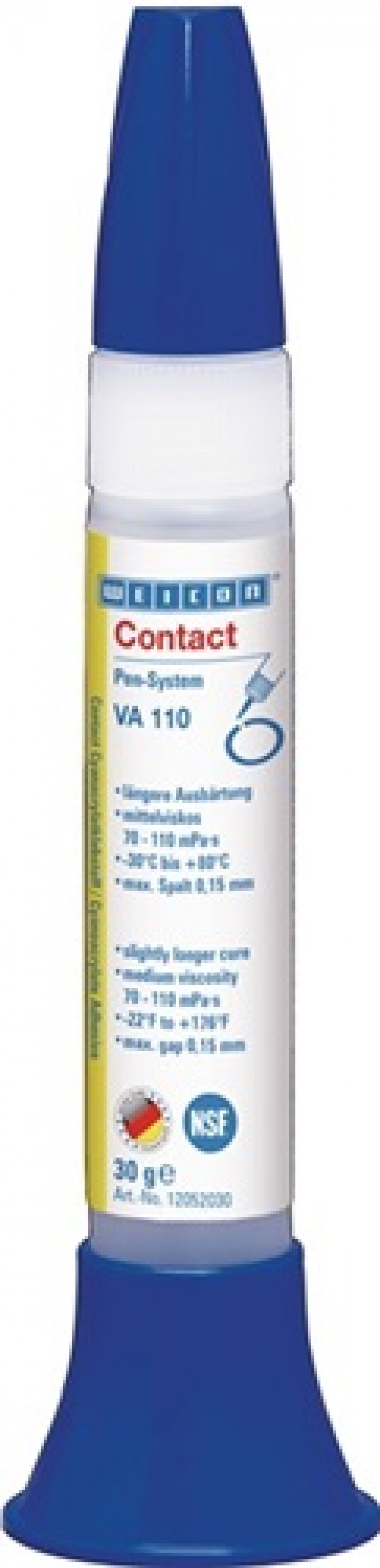 Cyanacrylatklebstoff Contact VA 110 30g NSF/ANSI 61 farblos Pen-System WEICON Cyanacrylatklebstoff Contact VA 110 30g NSF/ANSI 61 farblos Pen-System WEICON