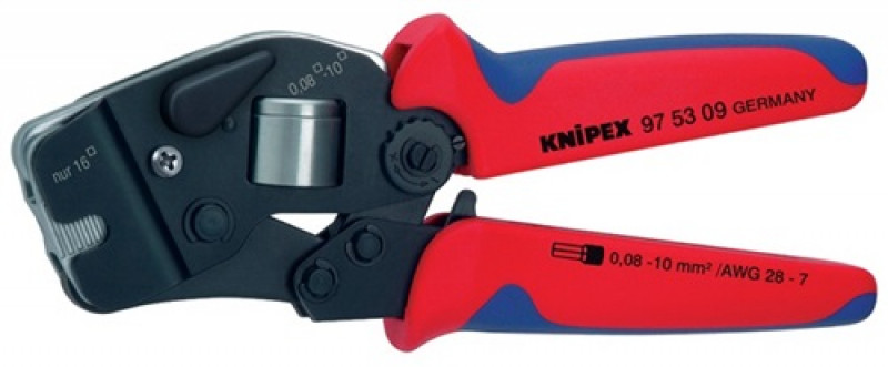 Crimpzange L.190mm 0,08-10,0+16 (AWG 28-5 ) mm² brün.2K-Hülle KNIPEX Crimpzange L.190mm 0,08-10,0+16 (AWG 28-5 ) mm² brün.2K-Hülle KNIPEX