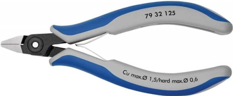 Elektron.Seitenschneider L.125mm spitz o.Facette KNIPEX Mehrkomp.-Hüllen Elektron.Seitenschneider L.125mm spitz o.Facette KNIPEX Mehrkomp.-Hüllen