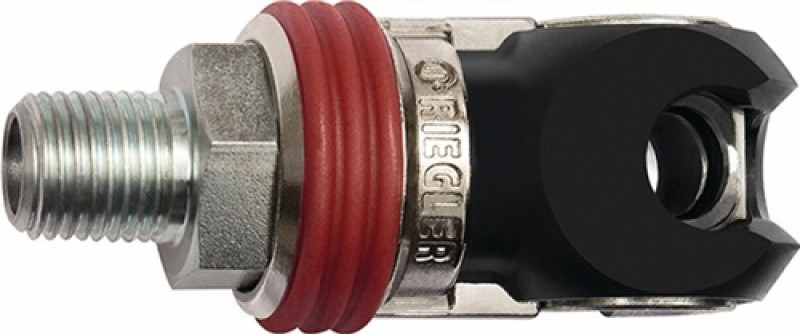 Schwenk-Sicherheitskupplung DN 7,2 AG STA Gew.G 1/4 Zoll 13,16mm RIEGLER Schwenk-Sicherheitskupplung DN 7,2 AG STA Gew.G 1/4 Zoll 13,16mm RIEGLER