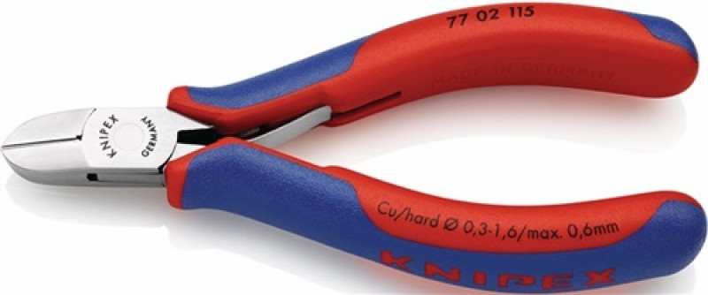 Elektron.Seitenschneider DIN ISO 9654 L.115mm rd. o.Facette Mehrkomp.-Hüllen