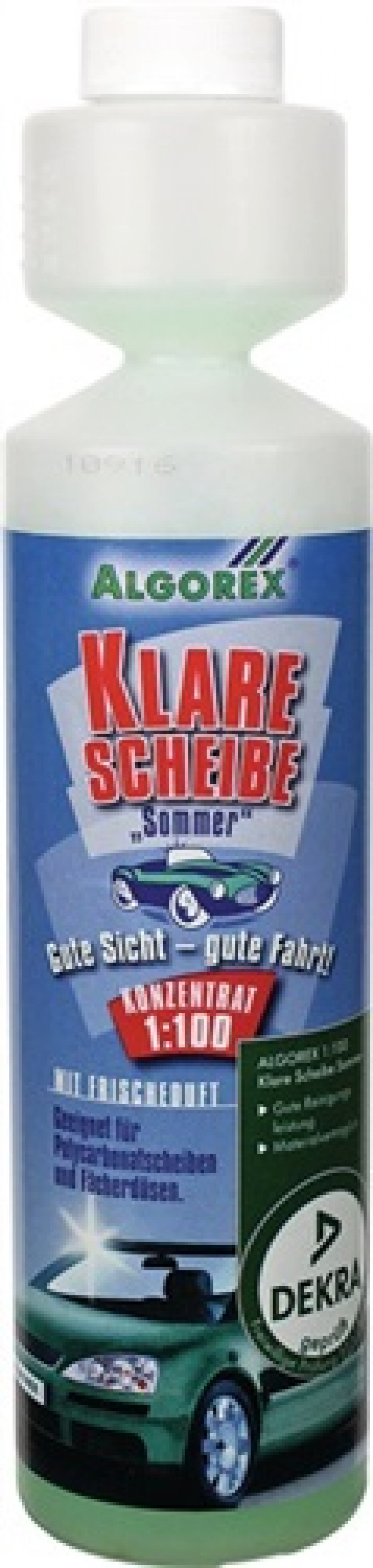 Scheibenreiniger Sommer Konzentrat 1:100 250 ml Flasche ALGOREX Scheibenreiniger Sommer Konzentrat 1:100 250 ml Flasche ALGOREX
