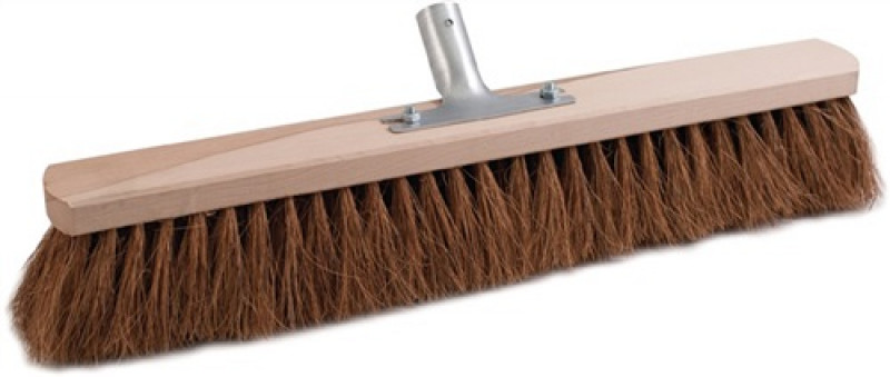 Besen Kokos m.Metallstielhalter Flachholz L.500mm SOREX Besen Kokos m.Metallstielhalter Flachholz L.500mm SOREX