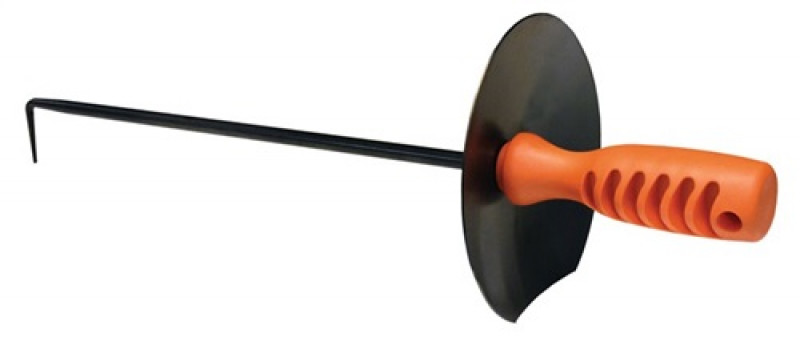 Spänehaken L.500mm Ku.-Griff 90mm Schutzschild-D.130mm Spänehaken L.500mm Ku.-Griff 90mm Schutzschild-D.130mm