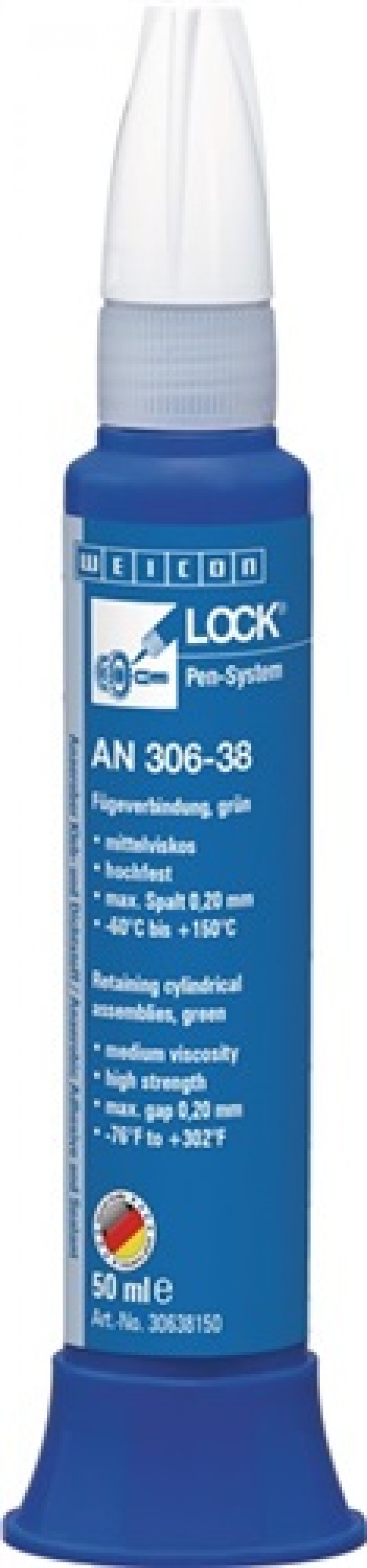 Fügeverbindung WEICONLOCK AN 306-38 hf.mf.grün 50 ml Pen Fügeverbindung WEICONLOCK AN 306-38 hf.mf.grün 50 ml Pen