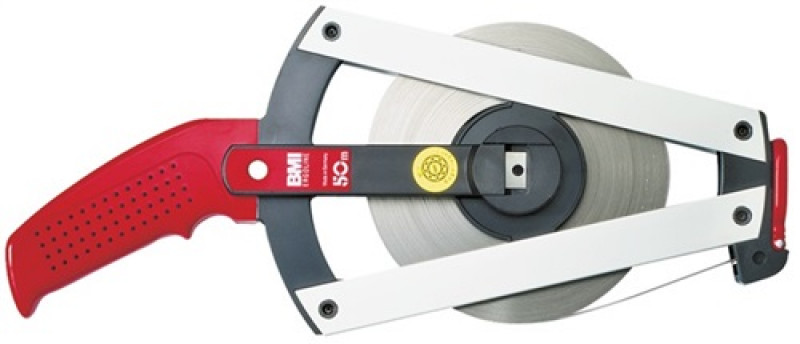 Rahmenbandmaß ERGOLINE L.50m Band-B.13mm A mm/cm EG II Alu.gelb Stahlmaßband BMI