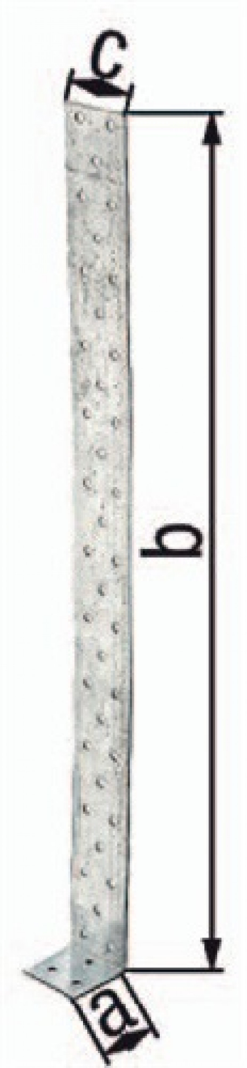 Flachstahlbetonanker 500x40x40mm S.2mm STA roh sdmverz.GAH Flachstahlbetonanker 500x40x40mm S.2mm STA roh sdmverz.GAH