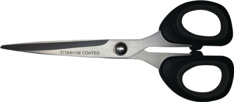 Universalschere 175mm m.2K-Auge titanbeschichtet schwarz/grau Universalschere 175mm m.2K-Auge titanbeschichtet schwarz/grau