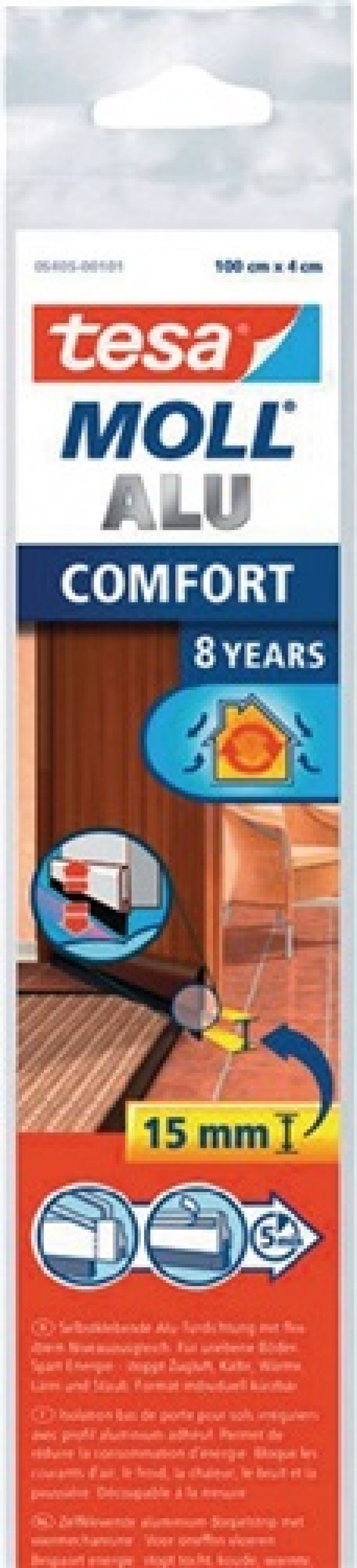 Türdichtschiene tesamoll® 5405 Länge1000xHöhe40mm weiß f.unebene BD Türdichtschiene tesamoll® 5405 Länge1000xHöhe40mm weiß f.unebene BD