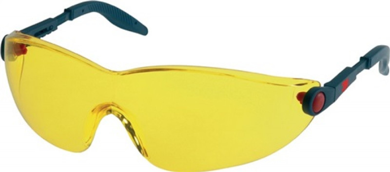 Schutzbrille 2742 EN 166 Bügel blau,Scheiben gelb PC 3M