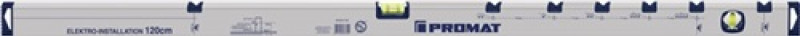 Wasserwaage 120cm Alu.silber ± 0,5mm/m m.Abstandsmarkierung PROMAT Wasserwaage 120cm Alu.silber ± 0,5mm/m m.Abstandsmarkierung PROMAT