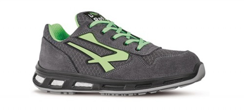 Sicherheitsschuh Point Gr.42 grau/grün Veloursleder/Nylon S1PSRC EN20345 U-Power