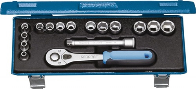 Steckschlüsselsatz 16tlg.SW 6-19mm 6KT UD-Profil Chrom CV. Steckschlüsselsatz 16tlg.SW 6-19mm 6KT UD-Profil Chrom CV.