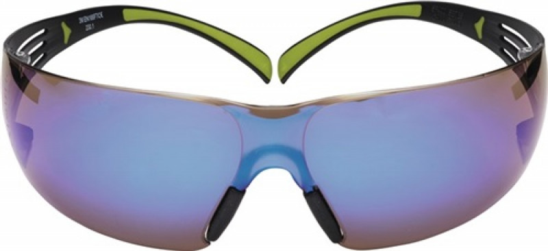 Schutzbrille SecureFit-SF400 EN 166,EN 172 Bügel schwarz grün,Scheiben blau PC Schutzbrille SecureFit-SF400 EN 166,EN 172 Bügel schwarz grün,Scheiben blau PC