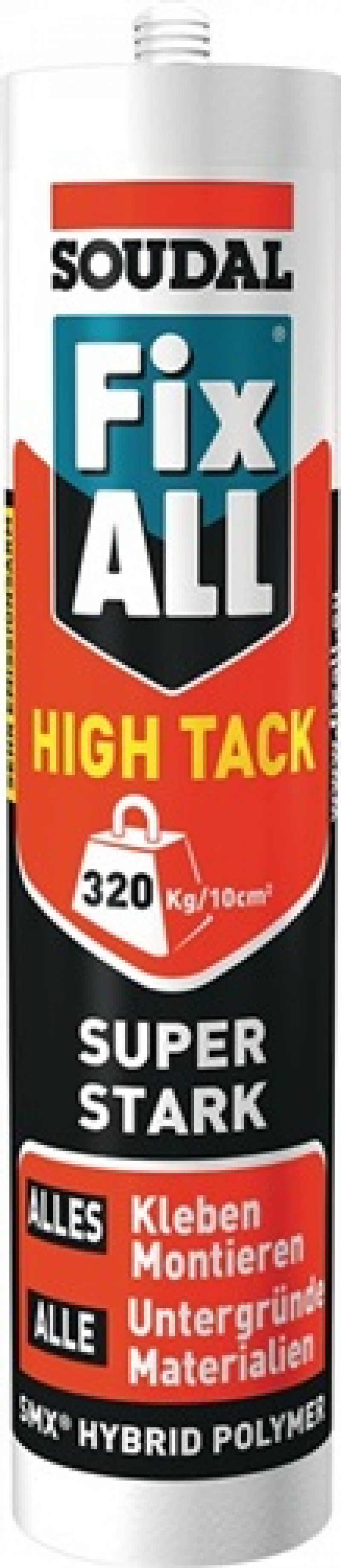 1K-Hybrid-Polymer Fix All HT weiß 420g Kartusche SOUDAL 1K-Hybrid-Polymer Fix All HT weiß 420g Kartusche SOUDAL