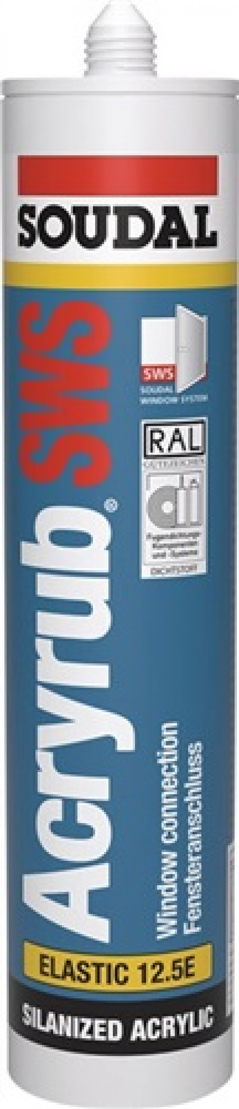 Acryl Acryrub SWS 310 ml weiß Kartusche SOUDAL Acryl Acryrub SWS 310 ml weiß Kartusche SOUDAL