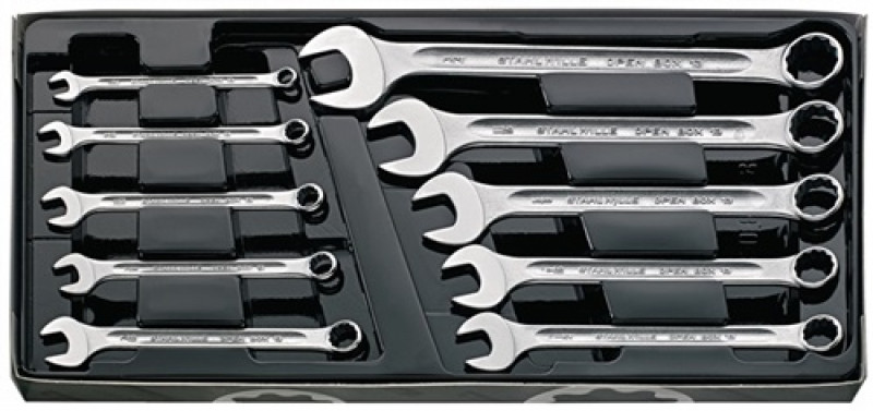 Ringmaulschlüssel-Satz 13/10 KT 10-tlg.SW 8-19mm Form A CR-A-STA STAHLWILLE Ringmaulschlüssel-Satz 13/10 KT 10-tlg.SW 8-19mm Form A CR-A-STA STAHLWILLE