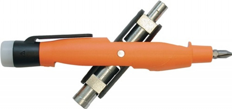 Schaltschrankschlüssel MAVO-CROSS-KEY-DUO 7 Funktionen Spannungspr./Magnetfeldt. Schaltschrankschlüssel MAVO-CROSS-KEY-DUO 7 Funktionen Spannungspr./Magnetfeldt.