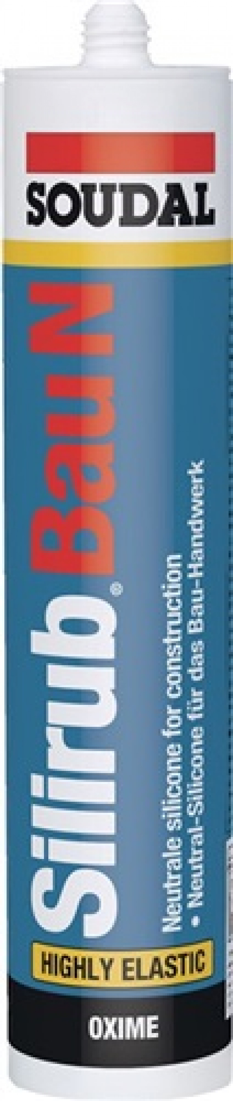 Silikondichtstoff Silirub Bau N transp.310 ml Kartusche SOUDAL