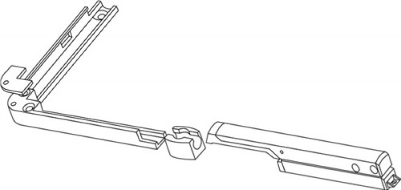 Handhebel weiß m.Eckumlenkung