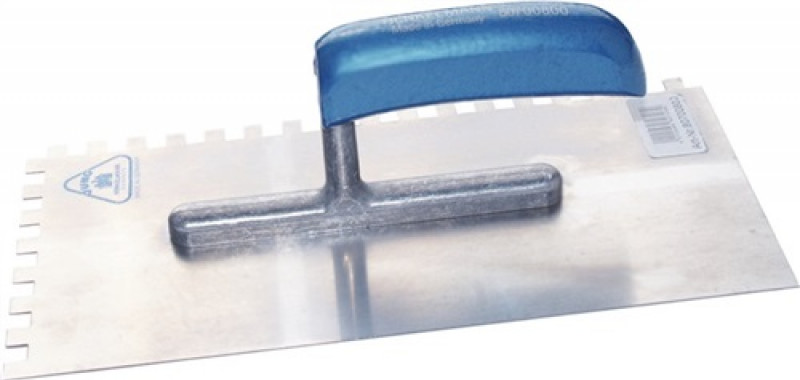 Glättekelle L.280mm B.130mm H-Heft Zahn 8 x 8mm Stahl,geh.S.0,7mm HENKELMANN Glättekelle L.280mm B.130mm H-Heft Zahn 8 x 8mm Stahl,geh.S.0,7mm HENKELMANN
