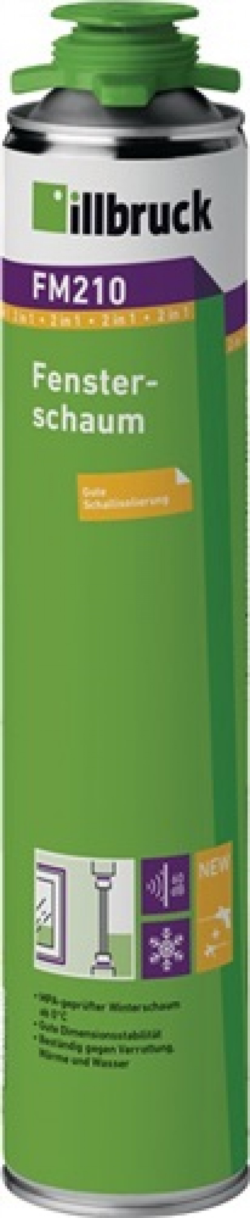 1K-Fensterschaum FM210 750 ml B2 grün m.Einweghandschuhe Dose ILLBRUCK 1K-Fensterschaum FM210 750 ml B2 grün m.Einweghandschuhe Dose ILLBRUCK