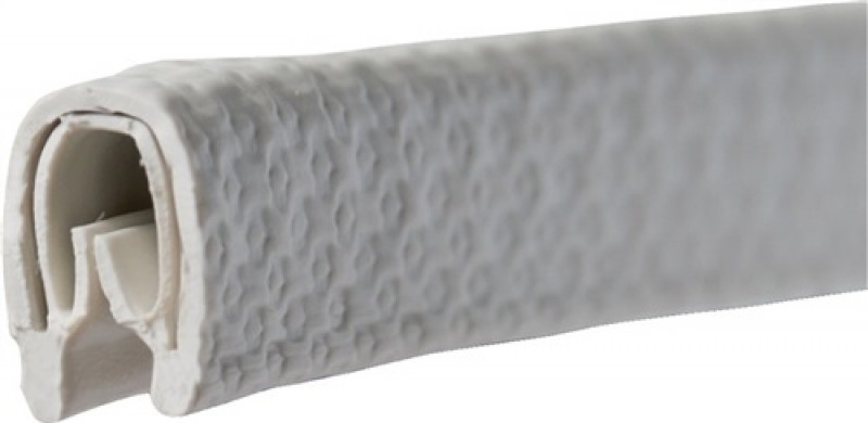 Kantenschutz Klemmbereich 1-4mm L.10 m B.10mm H.14,5mm PVC weiß-grau PROMAT Kantenschutz Klemmbereich 1-4mm L.10 m B.10mm H.14,5mm PVC weiß-grau PROMAT