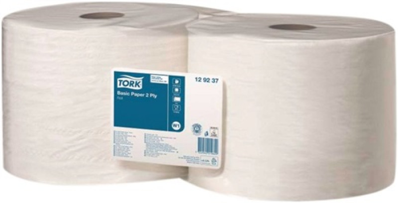 Putztuch TORK 129237 L340xB235ca.mm 2-lagig,perforiert,geprägt weiß 2 RL/VE Tork Putztuch TORK 129237 L340xB235ca.mm 2-lagig,perforiert,geprägt weiß 2 RL/VE Tork