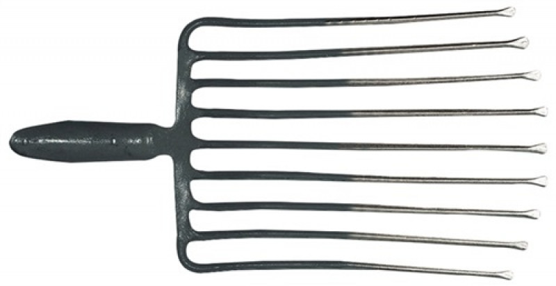 Steingabel 9,Zinkenlänge 330mm m. Federdülle,o. Stiel Stahl,rot-silber lack. Steingabel 9,Zinkenlänge 330mm m. Federdülle,o. Stiel Stahl,rot-silber lack.